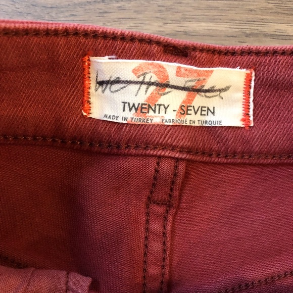 New Free People Red Raw High-Rise Jegging - Picture 7 of 9